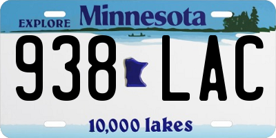 MN license plate 938LAC