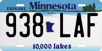 MN license plate 938LAF