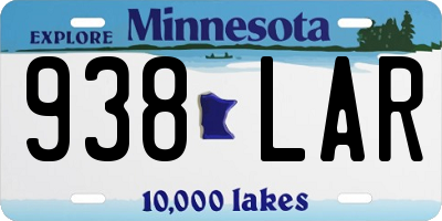 MN license plate 938LAR