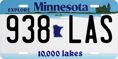 MN license plate 938LAS
