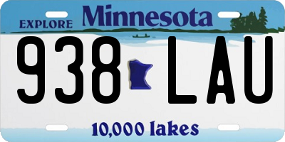 MN license plate 938LAU