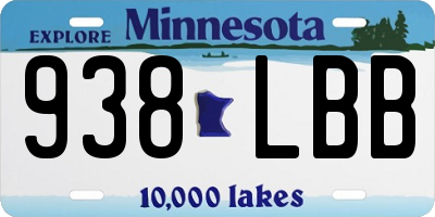MN license plate 938LBB