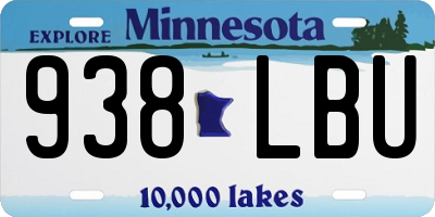 MN license plate 938LBU