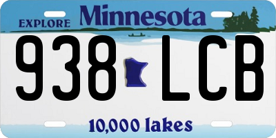 MN license plate 938LCB