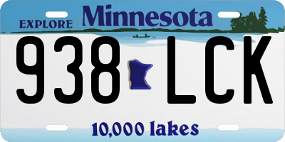 MN license plate 938LCK