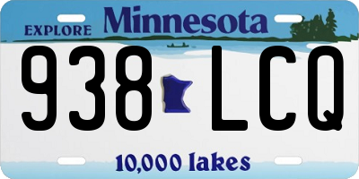 MN license plate 938LCQ