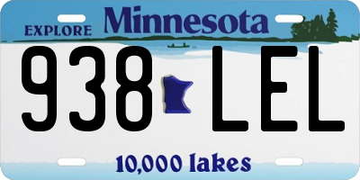 MN license plate 938LEL