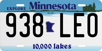 MN license plate 938LEO