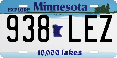 MN license plate 938LEZ