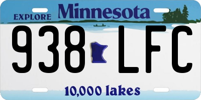 MN license plate 938LFC