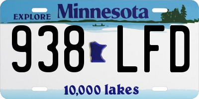 MN license plate 938LFD