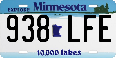 MN license plate 938LFE