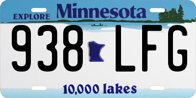 MN license plate 938LFG