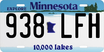 MN license plate 938LFH