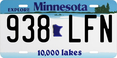 MN license plate 938LFN
