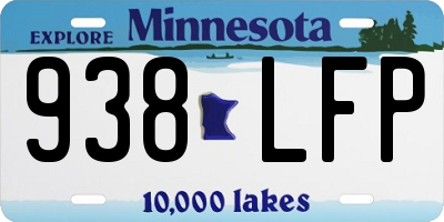 MN license plate 938LFP