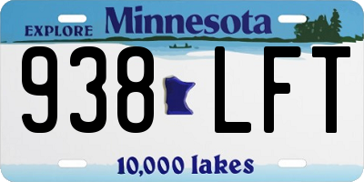 MN license plate 938LFT