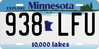 MN license plate 938LFU