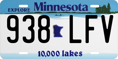 MN license plate 938LFV
