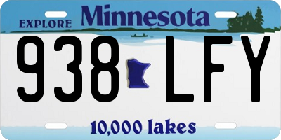 MN license plate 938LFY