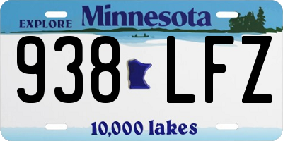 MN license plate 938LFZ