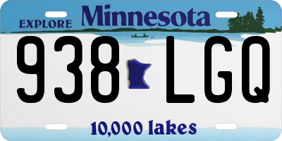 MN license plate 938LGQ
