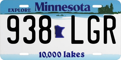 MN license plate 938LGR