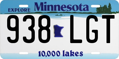 MN license plate 938LGT