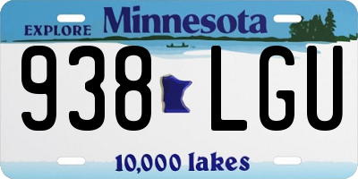 MN license plate 938LGU