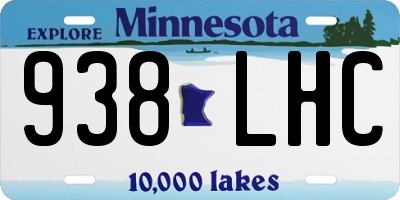 MN license plate 938LHC