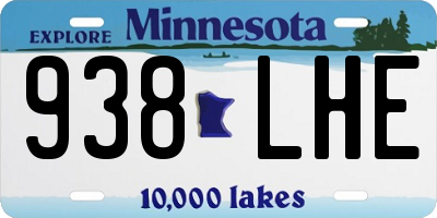 MN license plate 938LHE