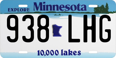 MN license plate 938LHG