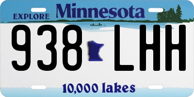 MN license plate 938LHH
