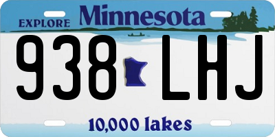 MN license plate 938LHJ