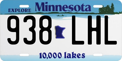 MN license plate 938LHL