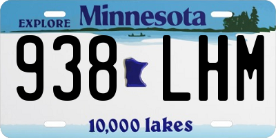 MN license plate 938LHM
