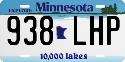 MN license plate 938LHP