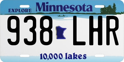 MN license plate 938LHR