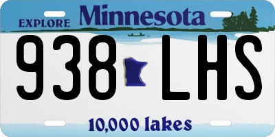 MN license plate 938LHS