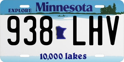 MN license plate 938LHV