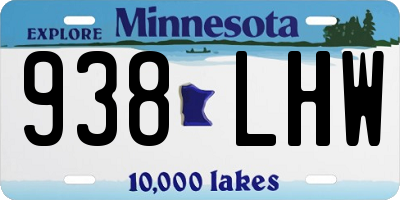 MN license plate 938LHW