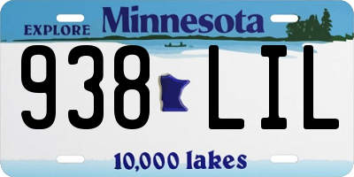 MN license plate 938LIL