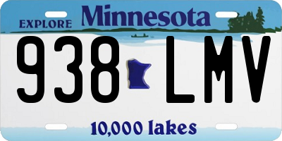 MN license plate 938LMV