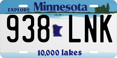 MN license plate 938LNK