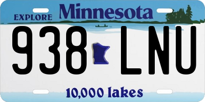 MN license plate 938LNU