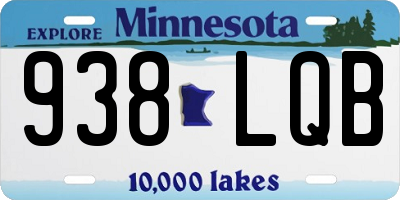 MN license plate 938LQB