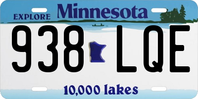 MN license plate 938LQE