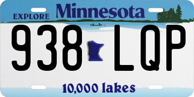 MN license plate 938LQP