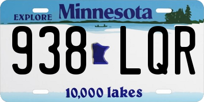MN license plate 938LQR
