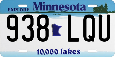 MN license plate 938LQU